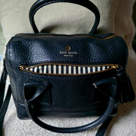 Kate Spade Black Satchel Pebbled Leather - Picture 4 of 12